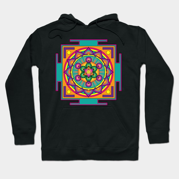 Metatron's Cube Mandala Hoodie by GalacticMantra